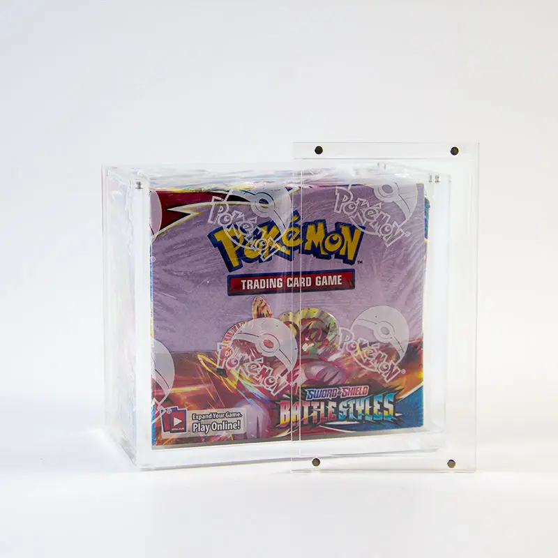 Пользовательские акриловые карты Etb Pokemon Boost Elite Trainer Box витрина винт магнит прозрачный Packs чехол с крышкой