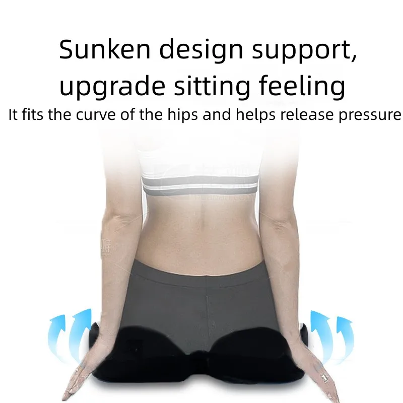 2024 New Arrival Customization Hemorrhoid Office Chair Memory Foam Seat Cushion Breathable Comfortable Car Butt Seat Cushion