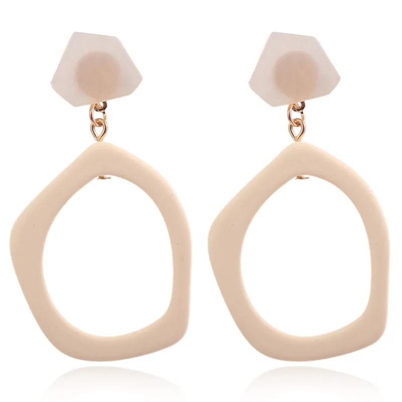 Female Jewelry Temperament Statement Irregular Acrylic Dangle Earrings Acetic Acetate Board Geometric Acrylic Drop Earrings