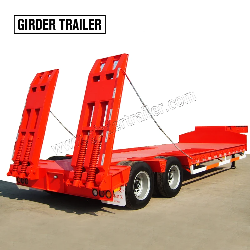 China brand new European standard ADR KH 2 axles 30 tons capacity lowbed low loader semi trailers for sale
