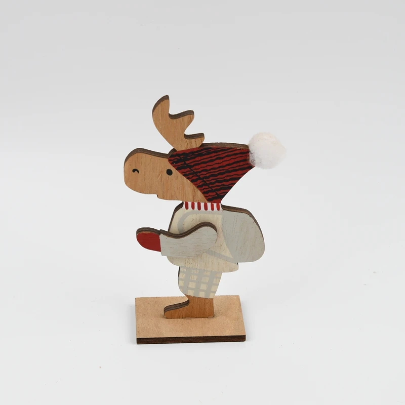 Custom Vintage Home Party Wooden Ornament Winter Other Tabletop Christmas Decorations