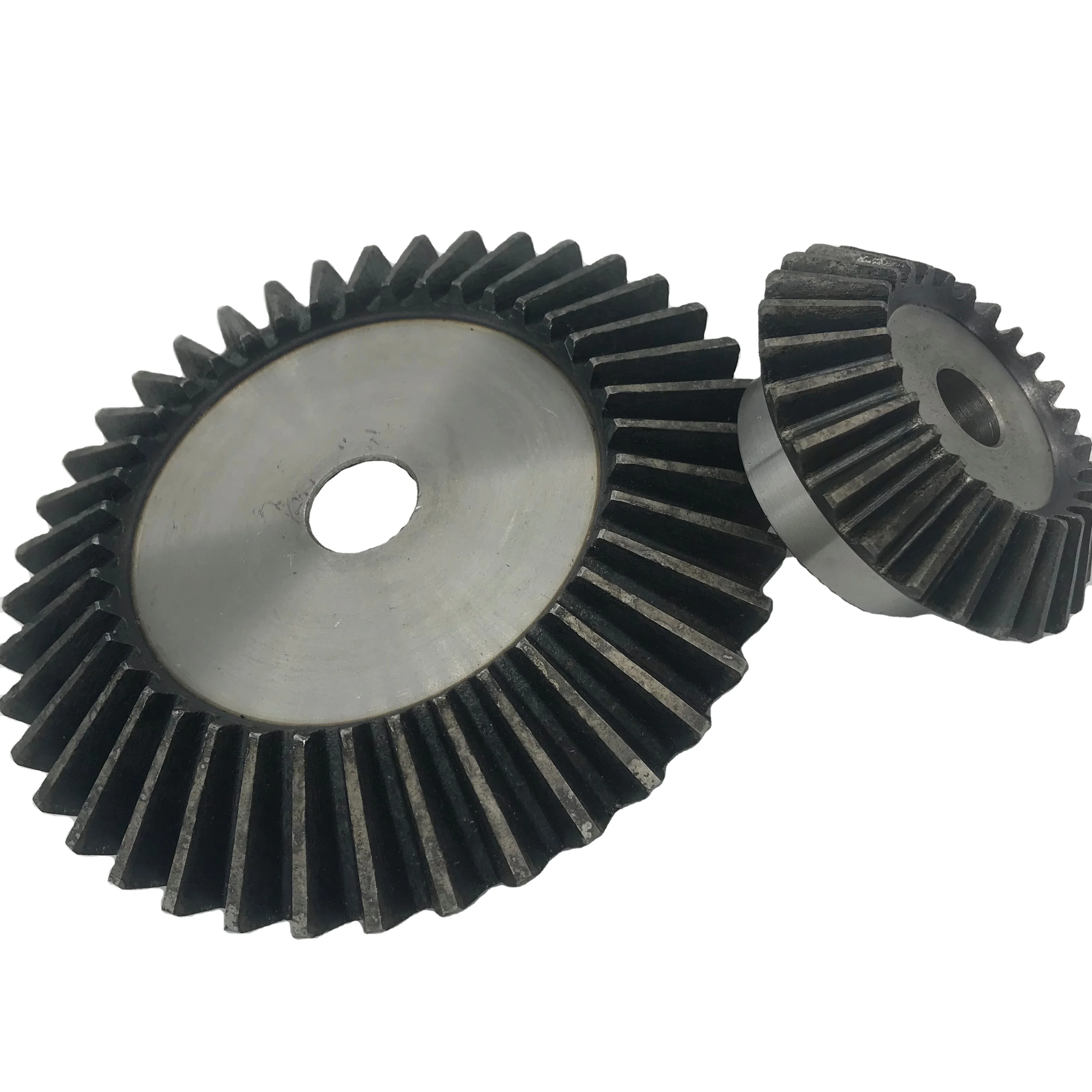 
High strength and low cost bevel spur gear, forging process hardened teeth for baler 