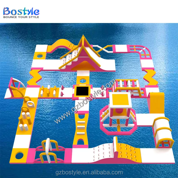 China Factory Inflatable sea Aqua Water Amusement Park with Obstacle Course For Lake