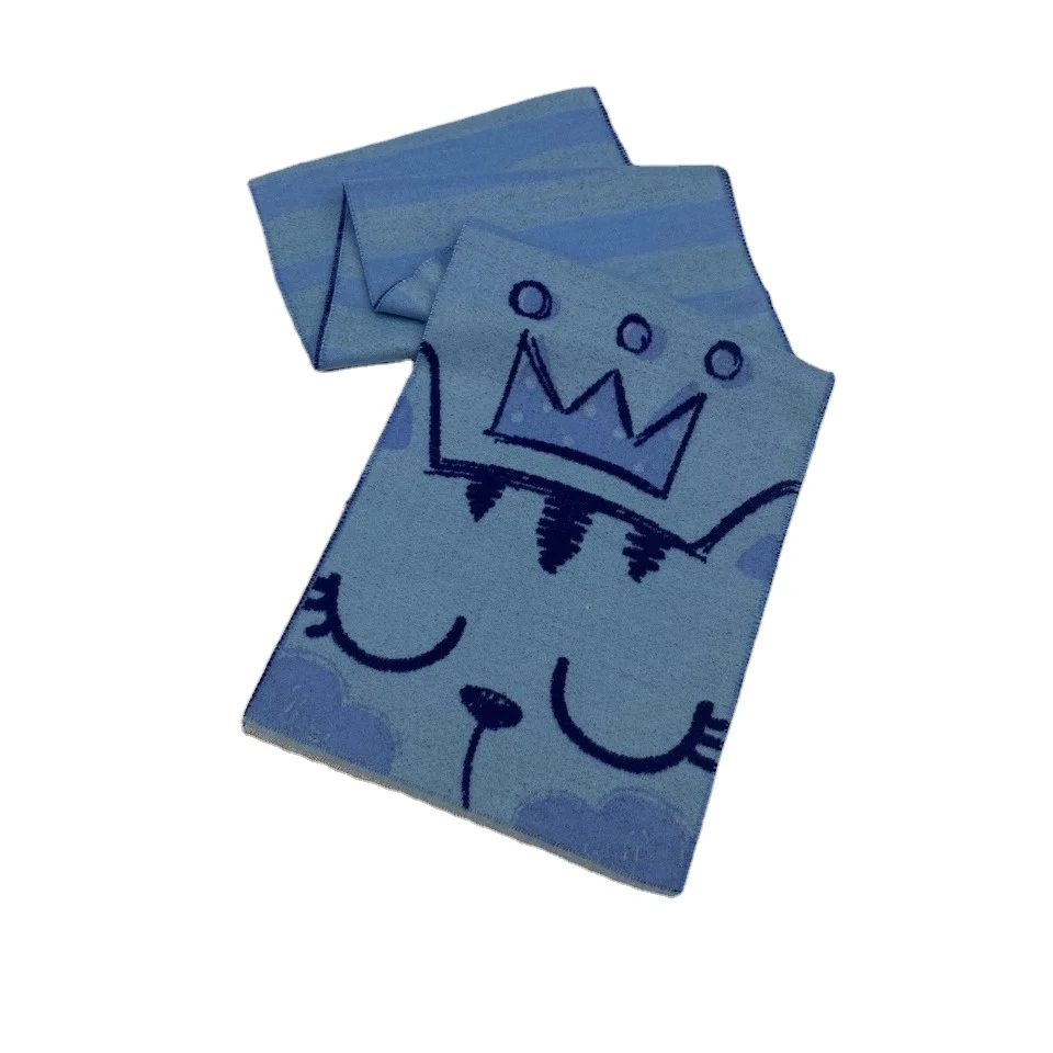 100% Silk Cute  Flannel Scarf  For Children