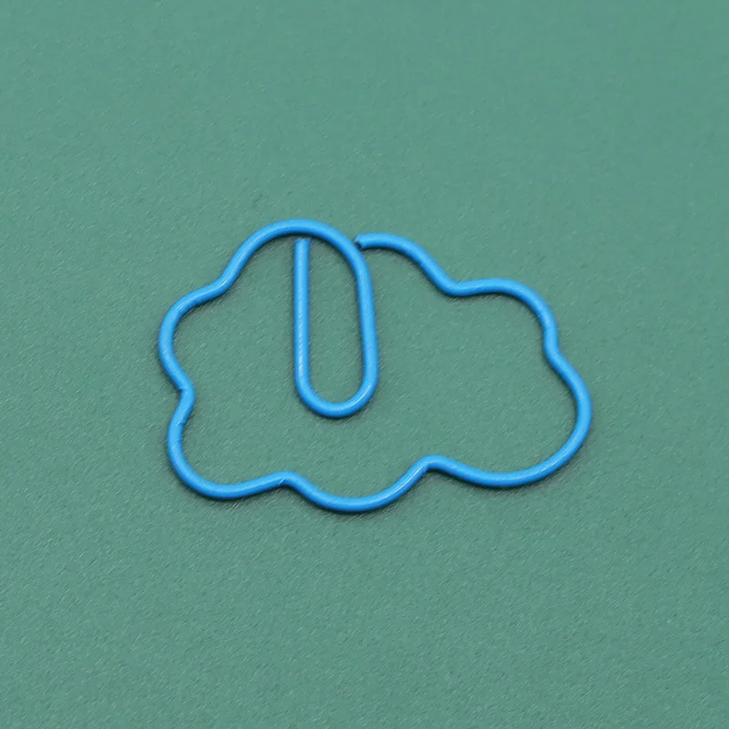 Sododo Metal White Cloud Paper Clip for Sorting Office Files Book Test Papers Other School Supplies