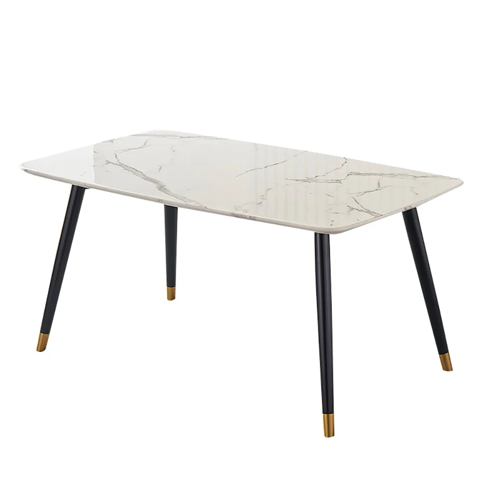 Cheap price northern european-style rectangular dining villa luxury household dining tables and chairs marble table