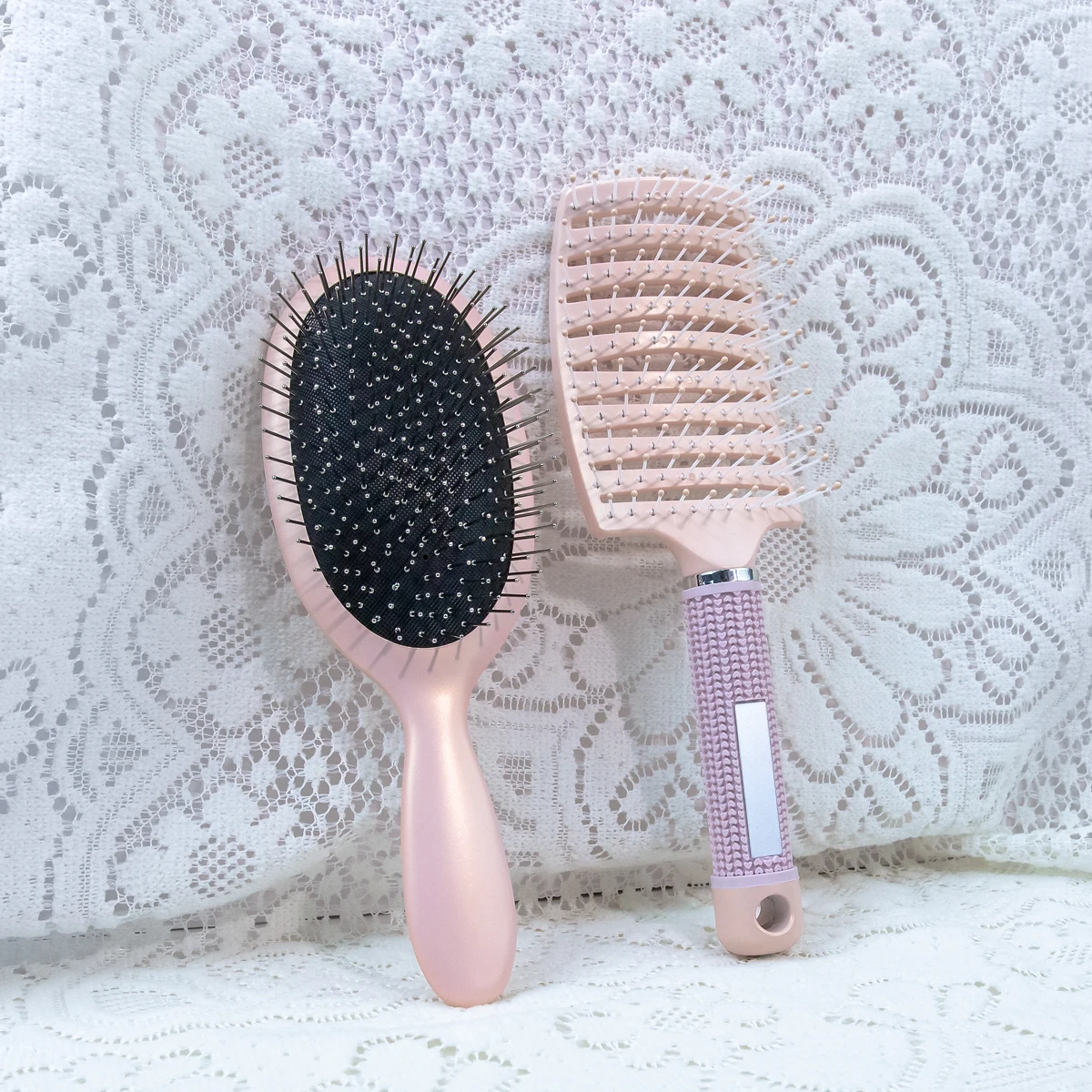 gilt magic powder soft matteSilver steel needle  teeth extension massage detangling hair brushes vented hair brushes set