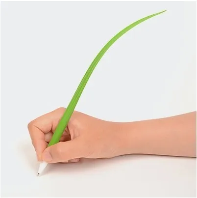 Creative Silicone  grass leaf pen ball point pen  can Custom  logo