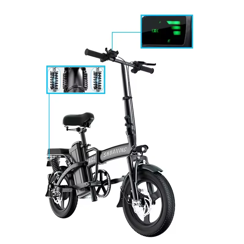 High quality popular 14 inch folding electric bicycle removable Lithium battery ebike electric scooter