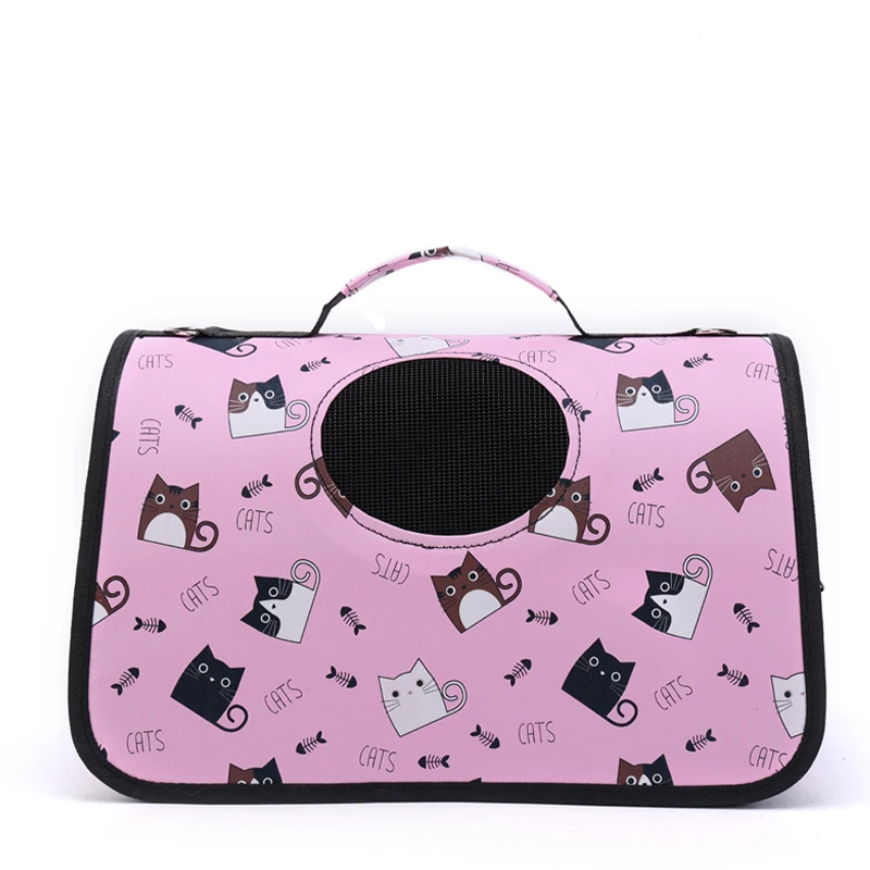 Polyester Pet Backpack Carrier with Zipper Closure Ventilate Cat Backpack Bag Printed Pattern Type Pet Cage