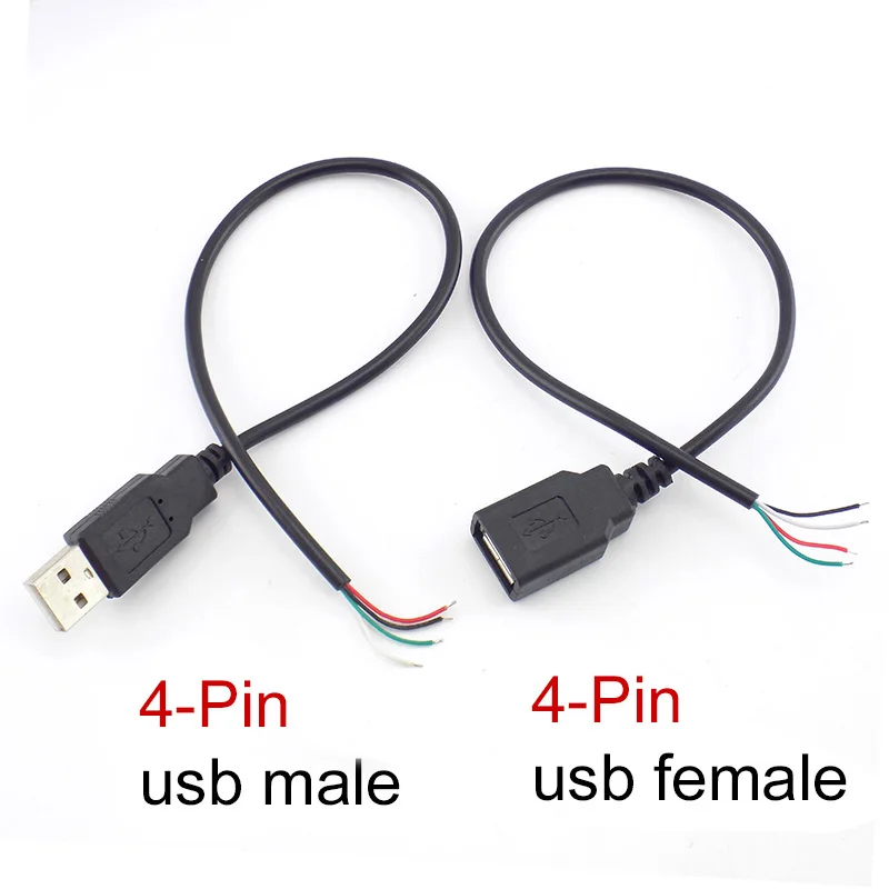 Micro USB соединительный кабель 2 0 4 Pin штекер гнездо для передачи данных DIY источник питания зарядный шнур Удлинитель зарядное устройство