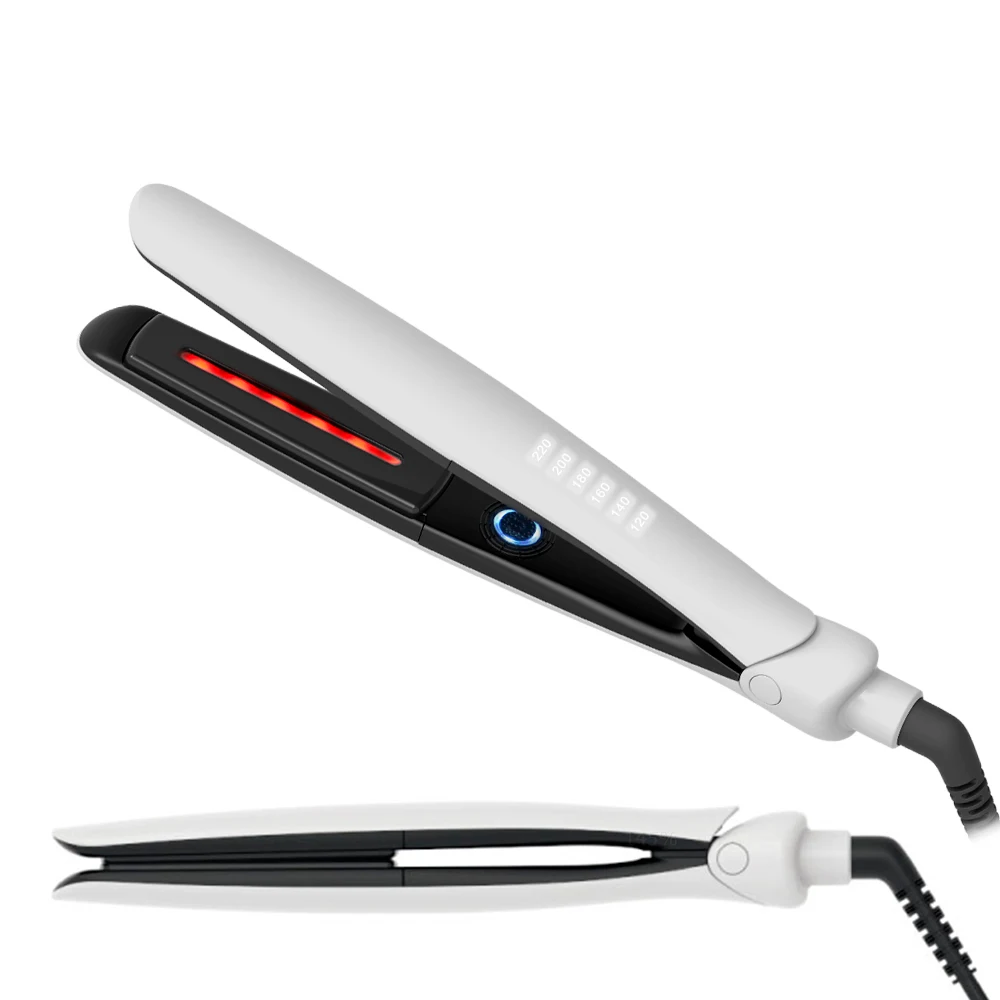 Professional Titanium Hair Straightener 4-in-1 Electric Infrared Flat Iron with Multi-Temperature Degree for Household Use