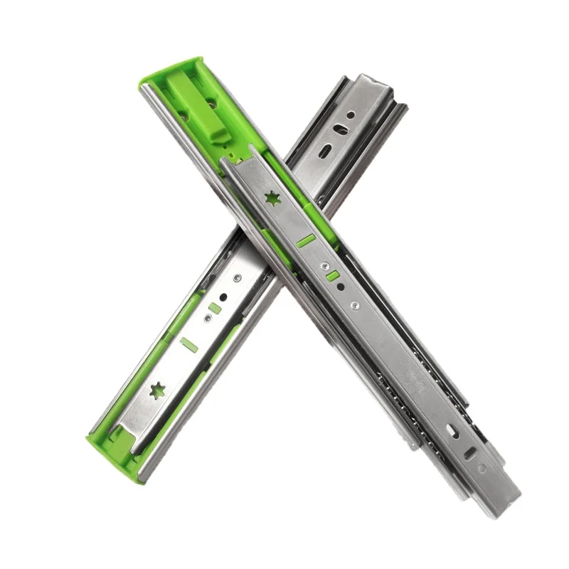 Source factory Soft Close telescopic sliding drawer 45mm Ball Bearing Slider Kitchen Telescopic Drawer Slide Rail