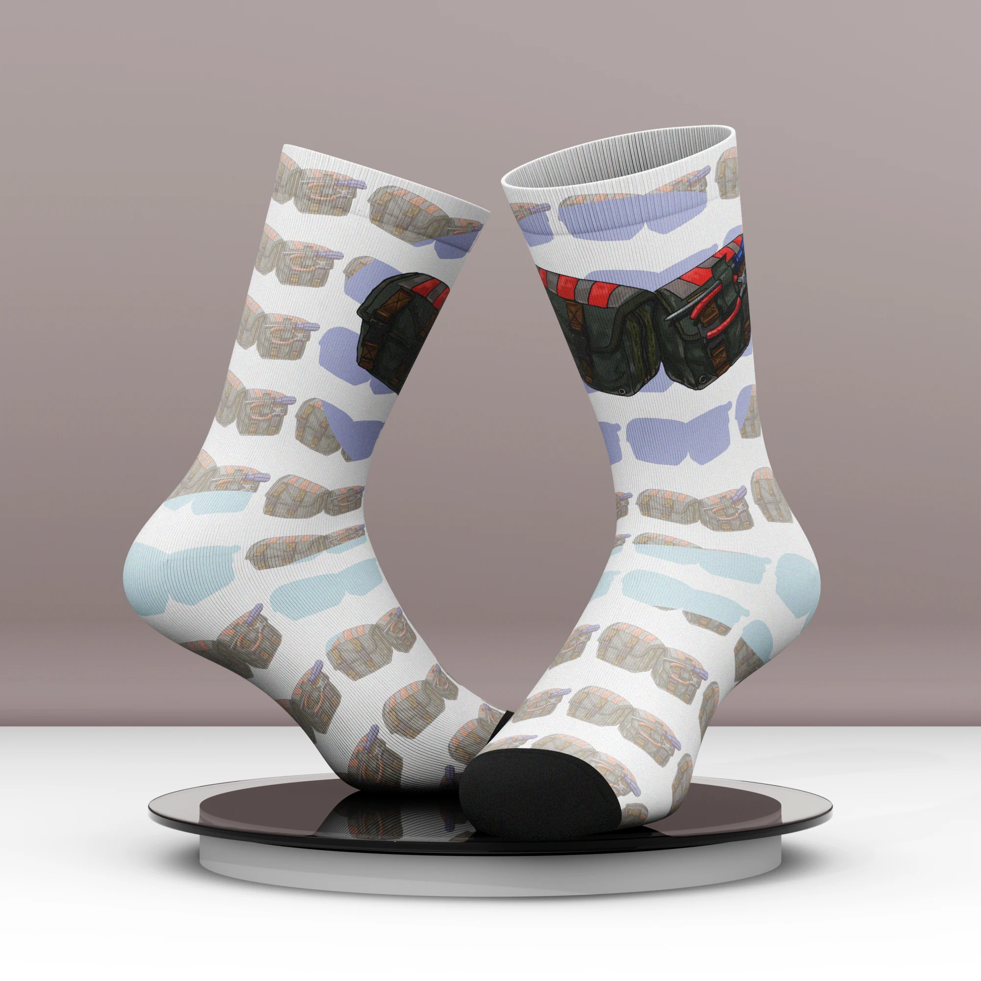 Visual Colorful Fashionable Trendy Creative Cool and Vibrant Unique Design 3D Printed Pattern Comfortable and Durable Socks