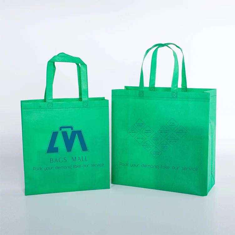 Custom Printed Reusable Eco Friendly Recycled Non Woven Fabric Carry Bags For Shopping, Customised Cheap Carrier Bag With Logo