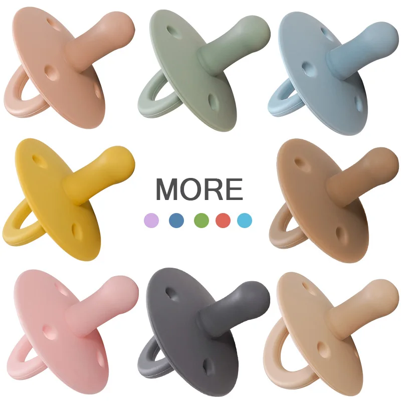 Food Grade Baby Silicone Pacifier Compact  Baby Silicone Pacifier Easy To Clean Silicone Pacifier