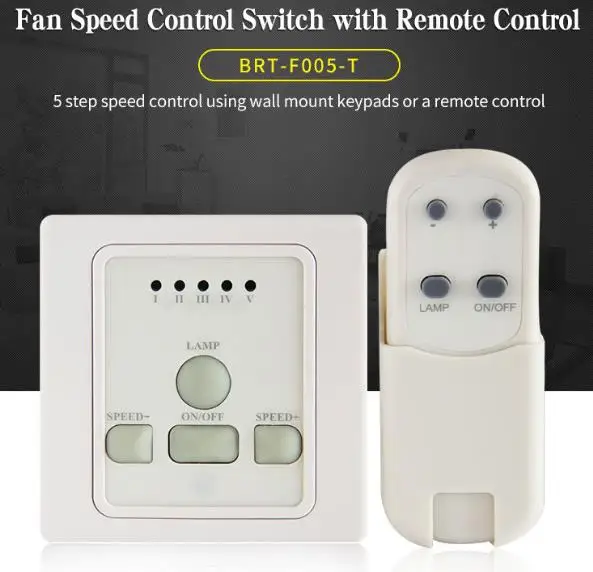 Smart 5 speed Ceiling fan and light remote control switch