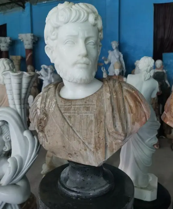 decorative greek famous marble bust sculptures stone