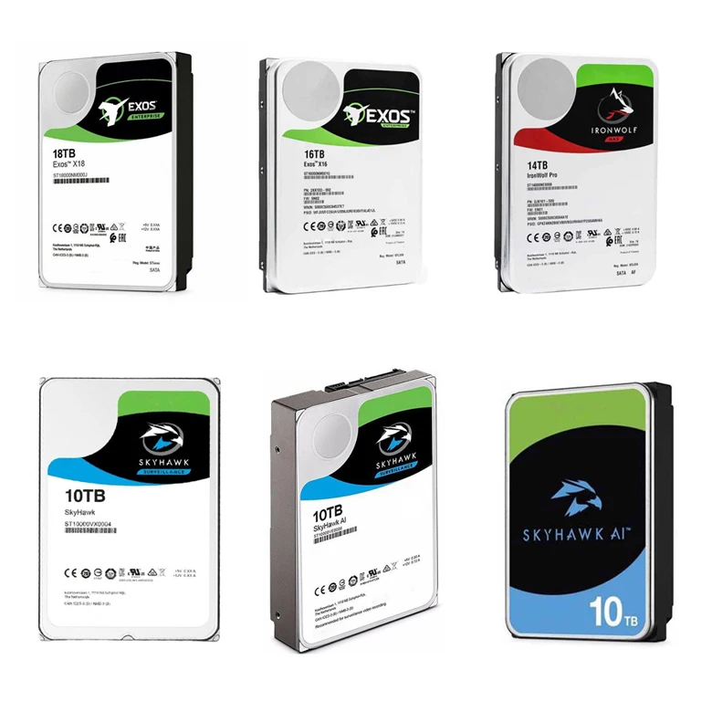 Wholesale HDD For Seagate Ironwolf Pro Series 18tb 16tb 14tb 12TB 10tb 8tb 6tb SATA3 Network Storage (NAS) Server Hard Drive