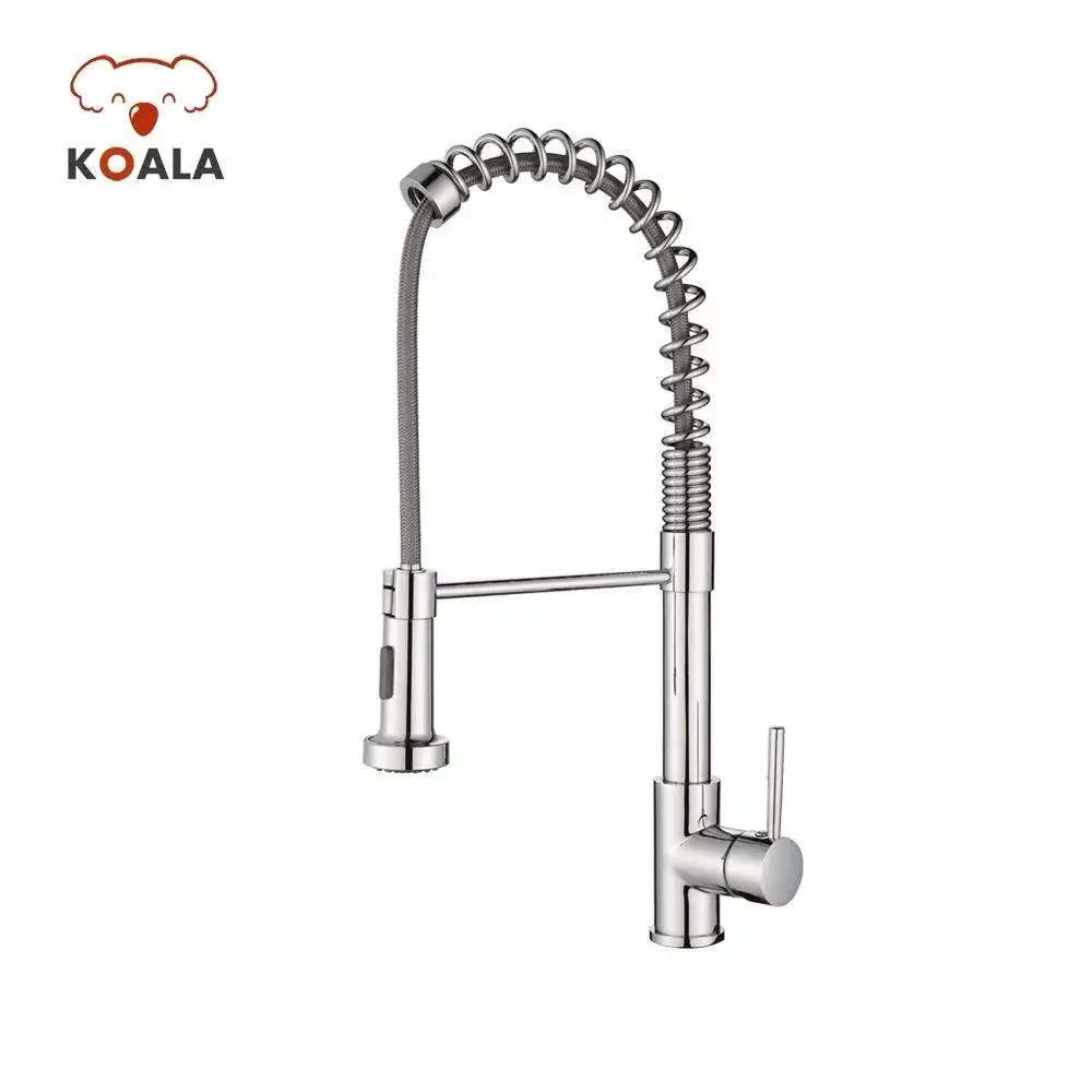 18 inch Lead Free Pull Down Flexible Spring Set Pull Out Kitchen Sink Faucet Mixer