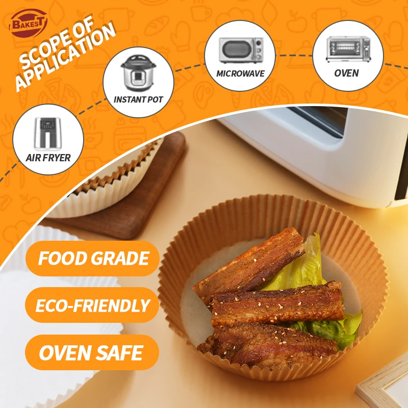 Одноразовые бумажные круглые устойчивые к высоким температурам антипригарные пергаменты прокладки для фритюрницы аксессуары