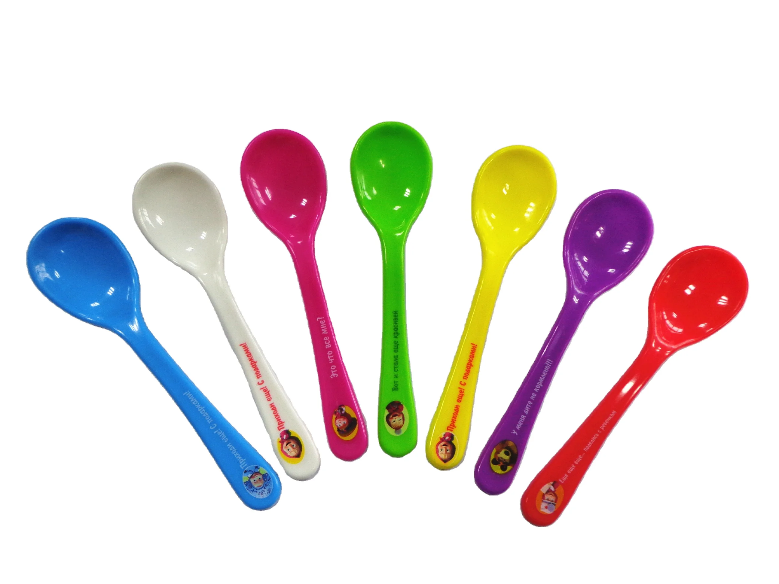 Plastic spoon colourful spoon kids spoon for food
