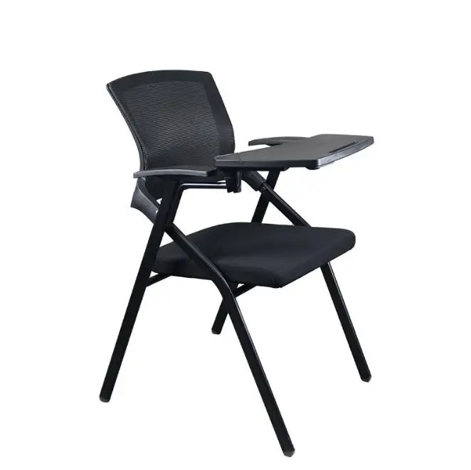 Conference room folding  mesh folding tablet chair with writing board   integrated office training chair