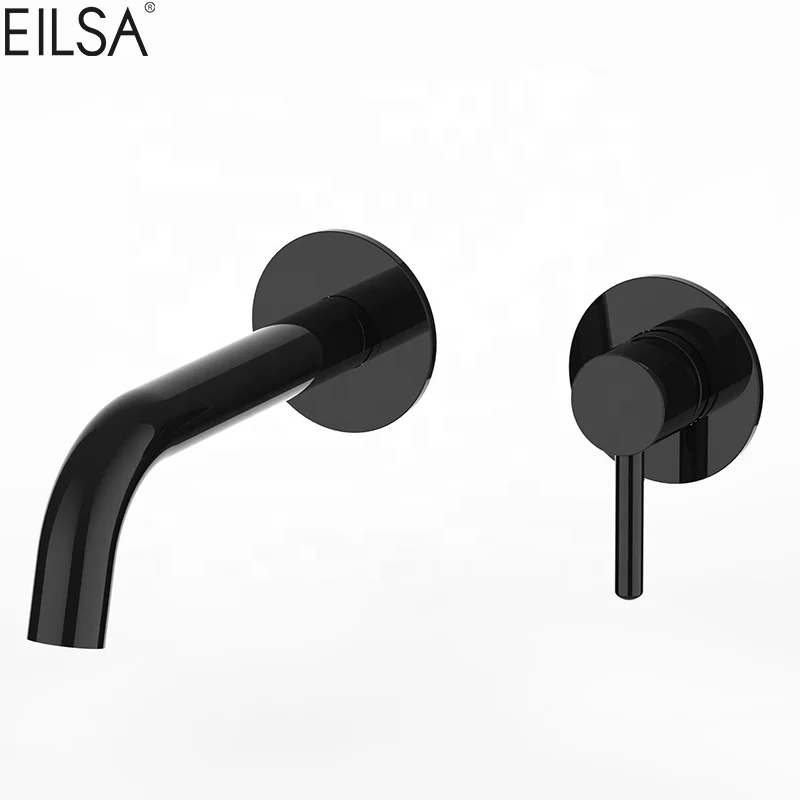 Wall Mounted Single Handle Faucet Basin Mixer Concealed Two Holes Tap Professional Manufacturer Single Lever Mixer Round Design