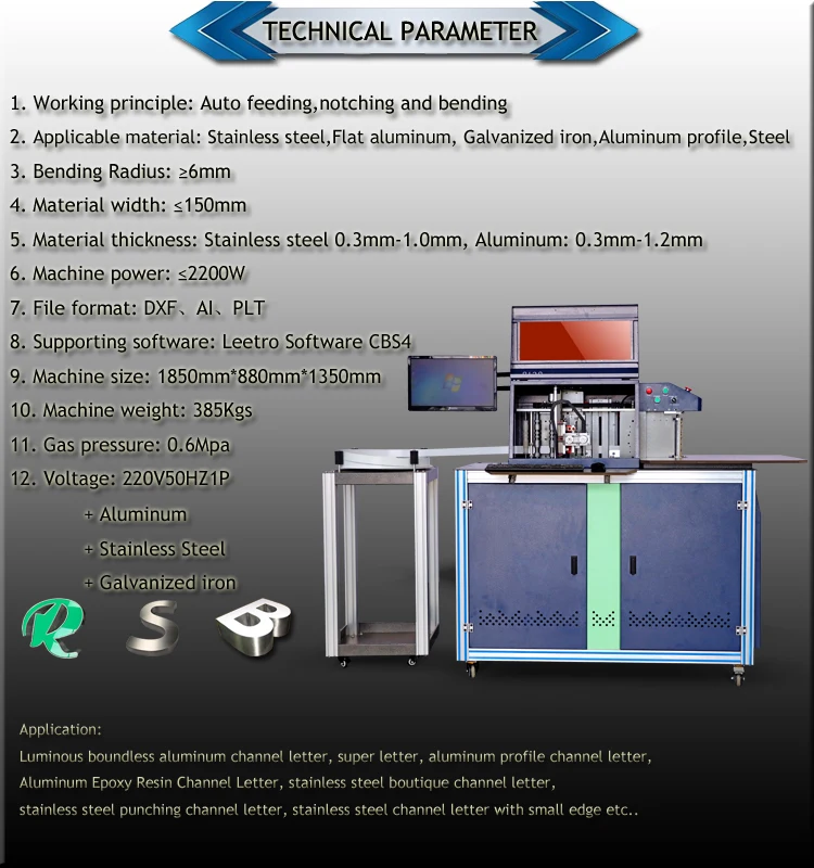 DH-8150 LED light bulb 3d signage channel letters bending machine