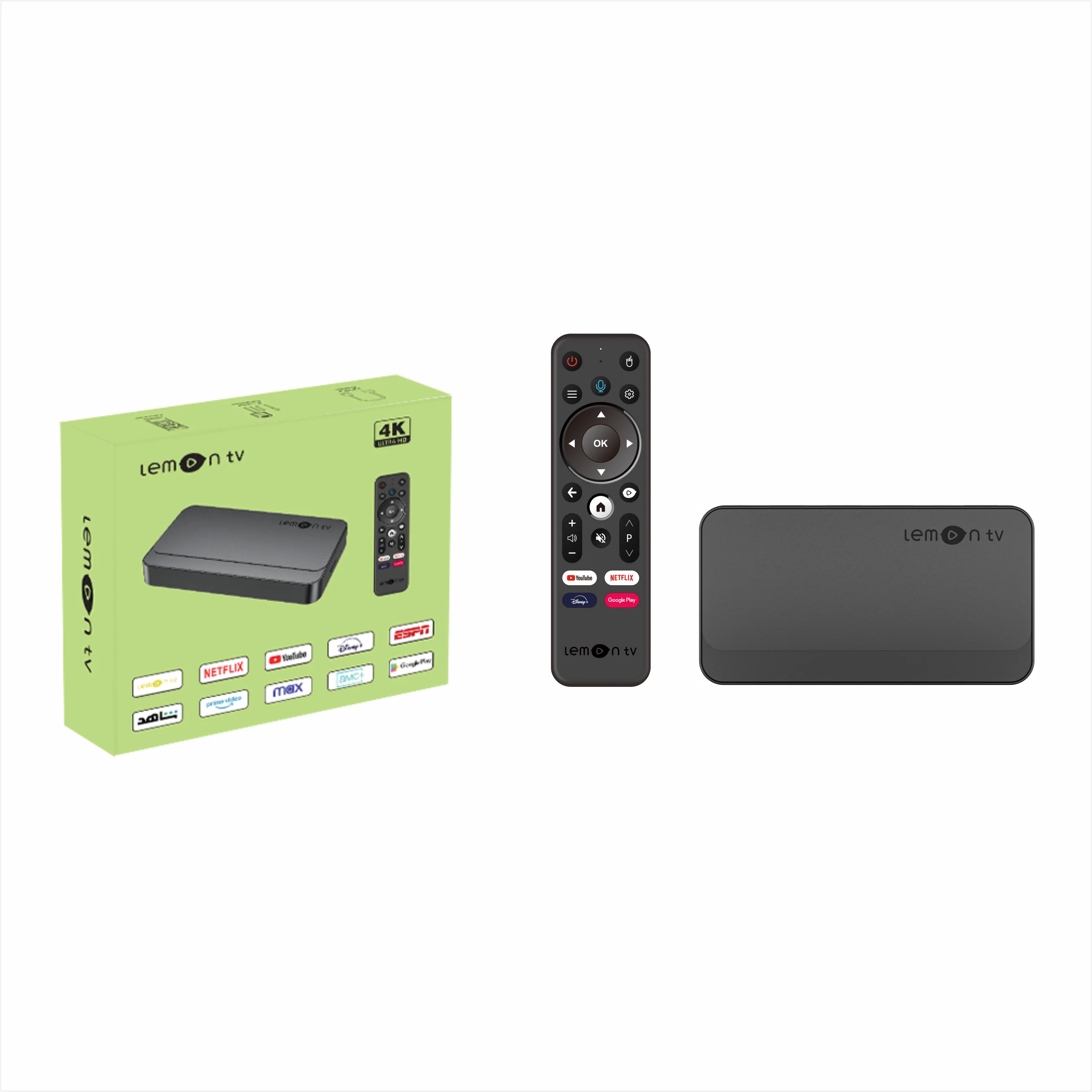 New arrival Android 4K HDR Android ATV Box Model Lemon TV update version of Q5 model