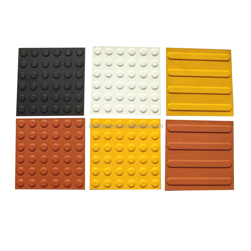 US and Europe standard fiberglass Stainless steel PU warning indicator tactile stud tile