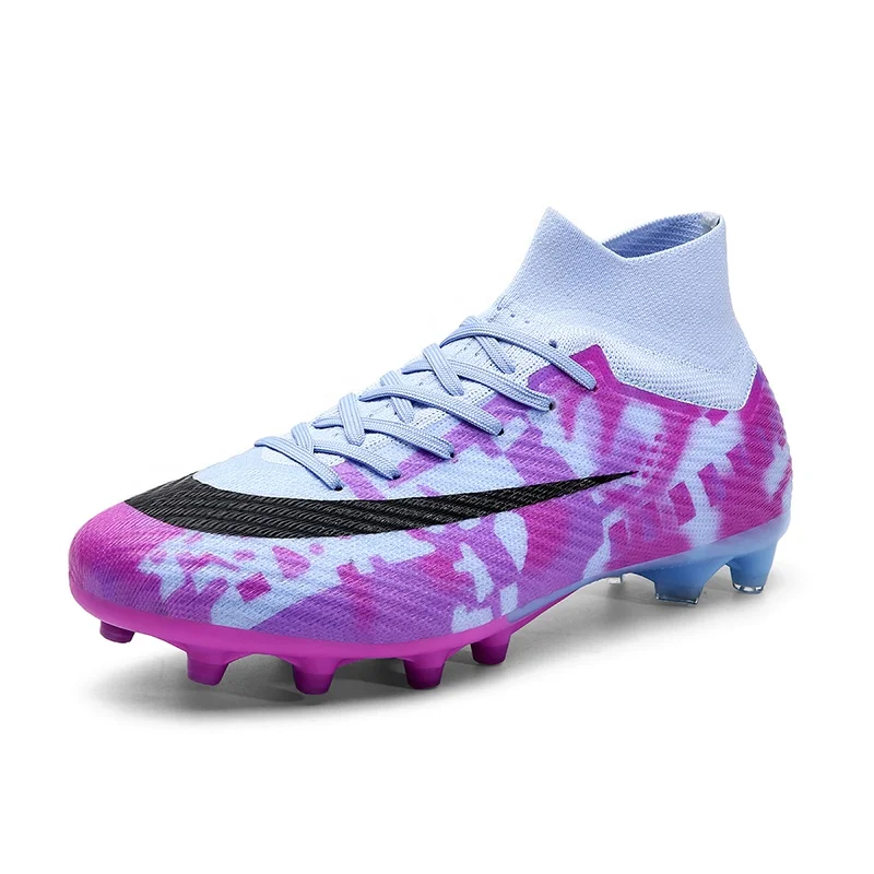 Factory Wholesale 3-Color Big Size Football Boots New Season Autumn with Long Nail Cleats TF Sole for Artificial Turf Soccer