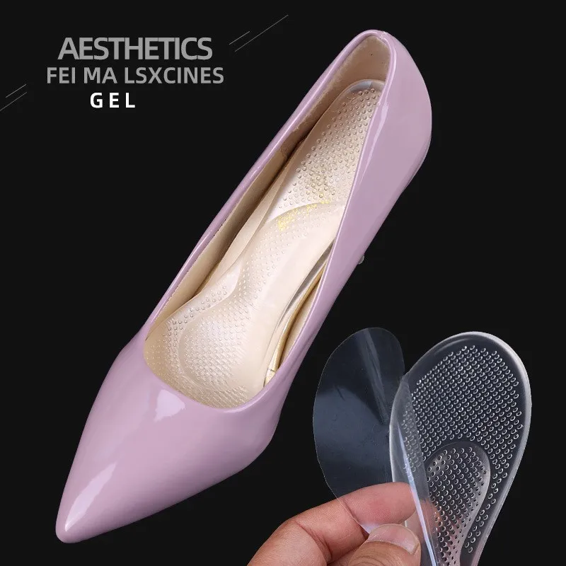 Transparent High Heels Gel Insole for Shoes Soft slip Resistant Arch Heel Insoles Women