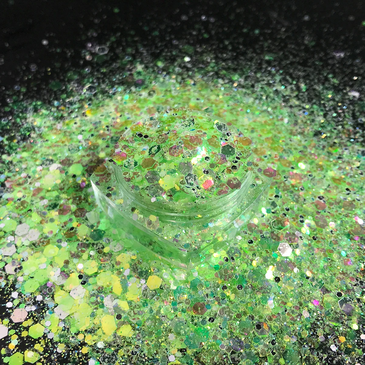 Beautiful glitter powder  Decoration nail Painting glitter for body face craft of Hexagon chunky glitter powder Quick delivery