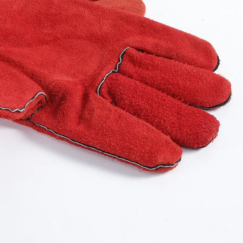 Men Cow Split industrial construction heat resistant safety Work Gloves Cowhide Leather Welding Gloves