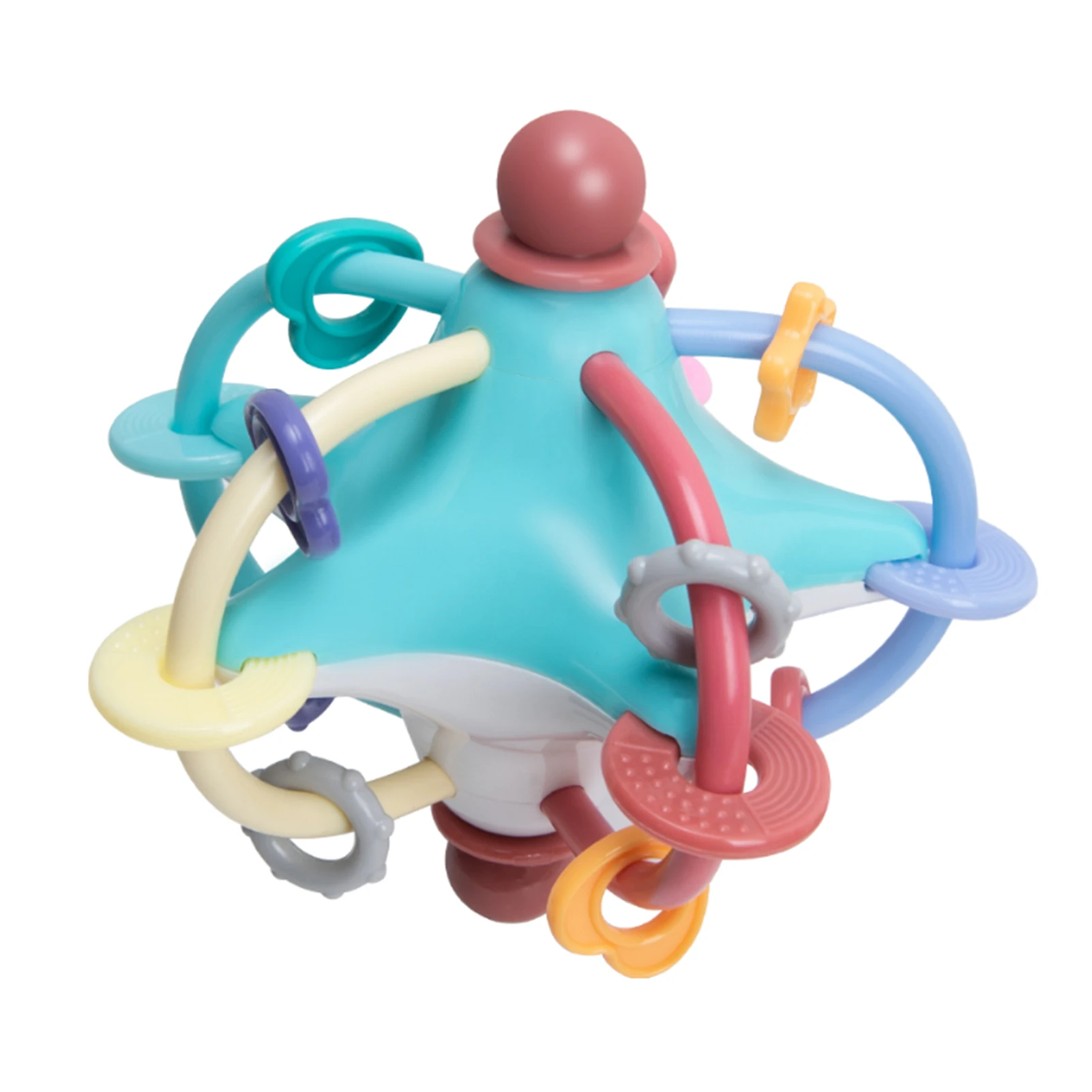 
Teether Toy Atom Rattle & Teether Grasping Activity Baby Toy 