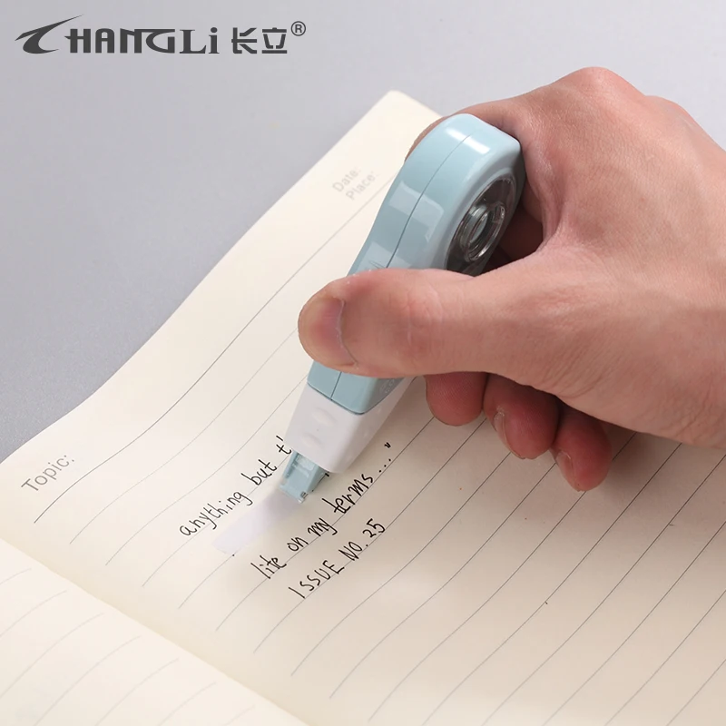 customized colored plastic  kids student refillable  School Office Stationery  transparent pet  Correction Tape