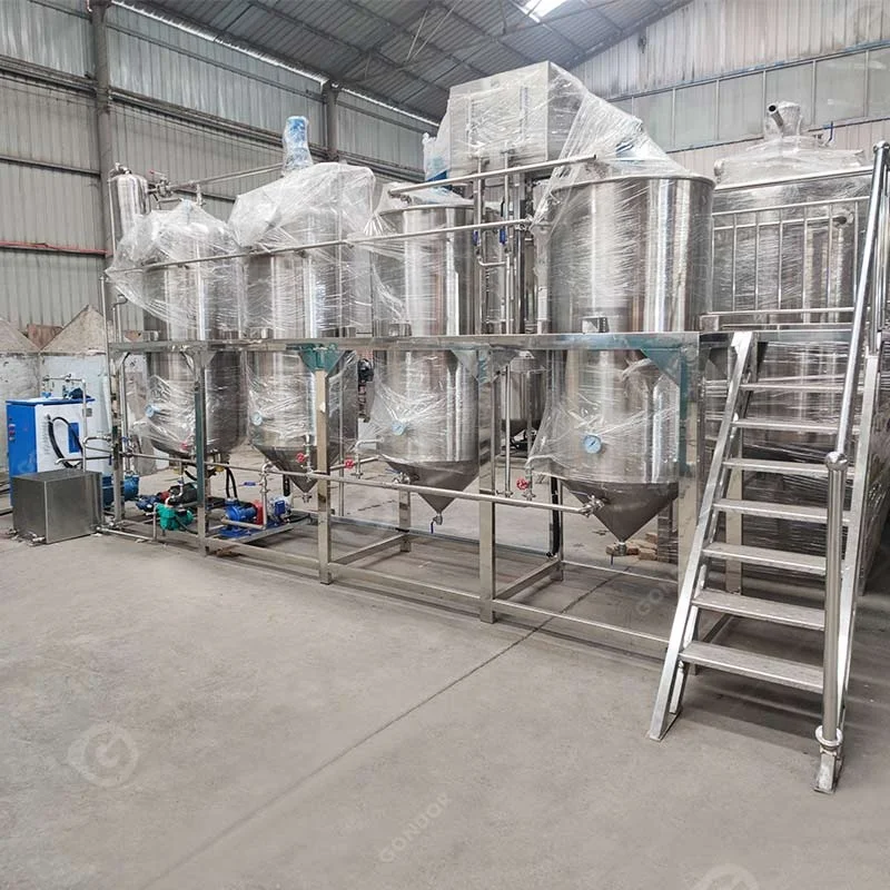 Olive Mustard Animal Fat Auto Oil Edible Small Scale Mini Refinery Refining Equipment Plant Machine Line