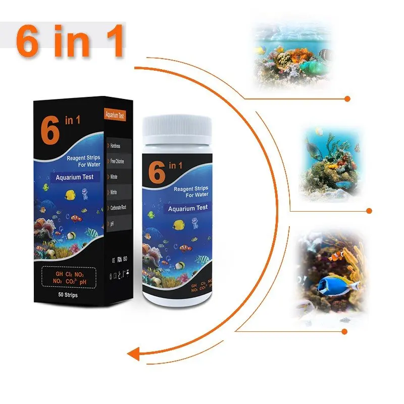 CE Water Quality Testing Kits Water Test Strips W-6 for 50strips