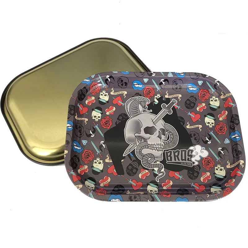bros tobacco rolling tray Smoking Rolling Paper tin plate smoking rolling tray