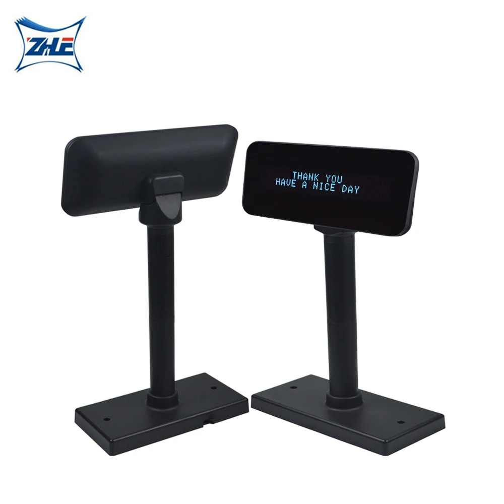 POS Customer Display 2 lines USB/RS232 pole vfd 220 Pole customer Display with Height Adjustable