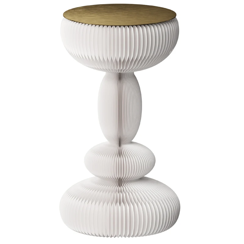 Living Room Furniture ECO Accordion Kraft Paper Folding Table  Honeycomb  Flexible Waltz Side Table