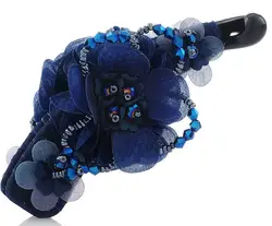 Hot sell  Fashion sweet  flower shape banana clips  beautiful Rhinestone hair ornaments banana clips  KBXJJ010