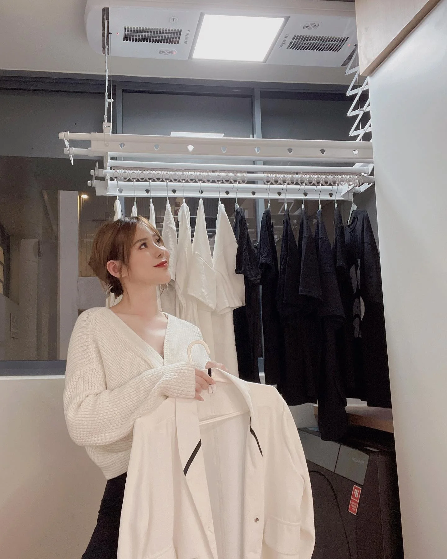 Small Auto Clothes Hanger  Indoor Automatic Balcony Clothes Drying Racks