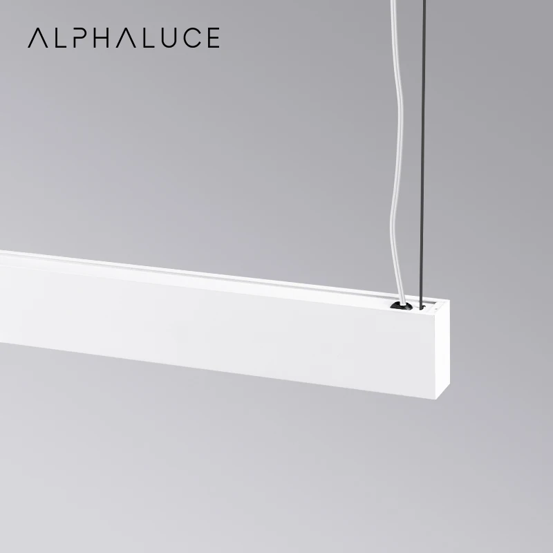 Alphalighting Recessed Office Led Ceil System Lighting Black White Modern Ip20 Indoor Led Linear Pendant Light