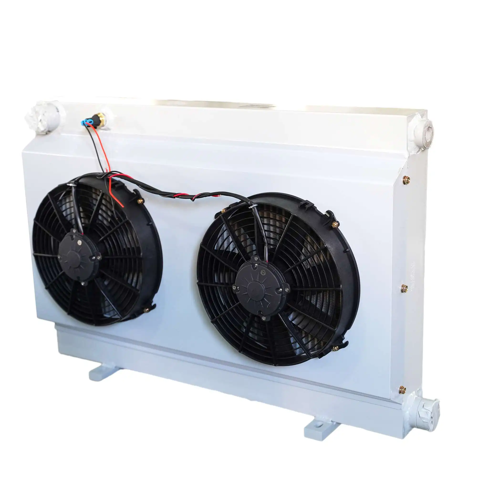 Hydraulic Diesel Engine Oil Cooler Heat Exchanger Unit Oil Radiator With Two Fans For Sale