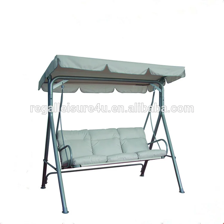 3 Seater Patio Metal Swinging Seat Bench Garden Swing Chair RLC097-4