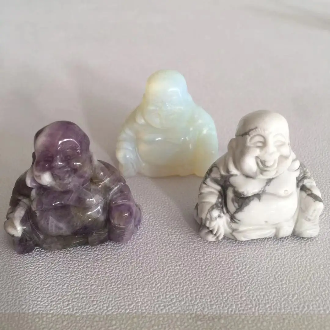 Hot Sale Natural Feng Shui Folk Crafts Healing Crystal Carving Crystal Buddha