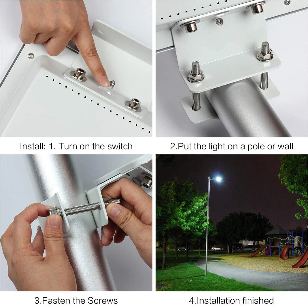 High quality integrated solar powered street lamp outdoor waterproof 10w 20w 30w 40w 50w
