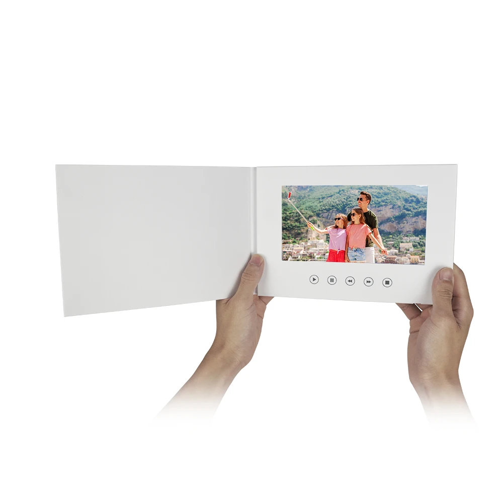 A5 paper greeting card HD screen video booklet printable lcd screen video brochure Portable displayer
